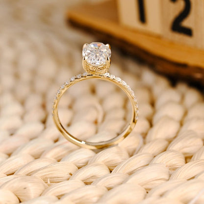 Marquise Cut Cluster Styled Lab Grown Diamond Engagement Ring