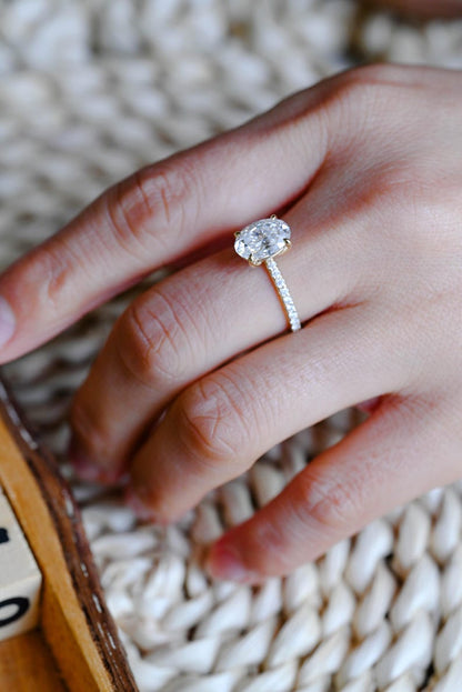 Marquise Cut Cluster Styled Lab Grown Diamond Engagement Ring