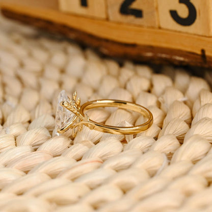 Marquise Cut Cluster Styled Lab Grown Diamond Engagement Ring