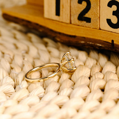 Marquise Cut Cluster Styled Lab Grown Diamond Engagement Ring