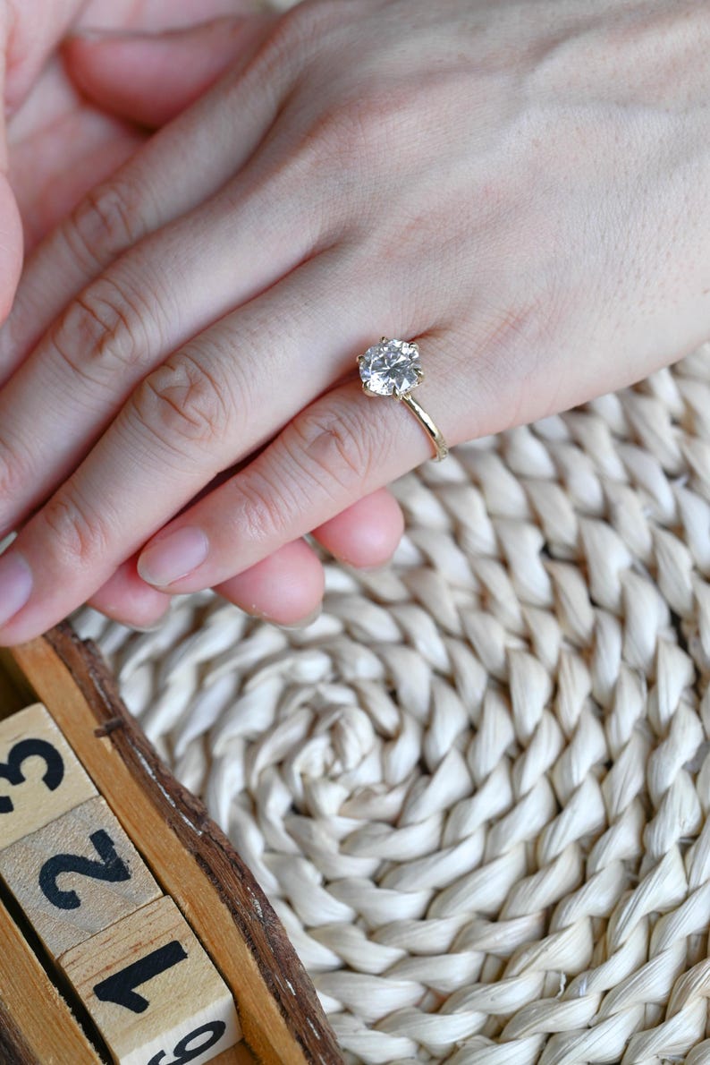 Marquise Cut Cluster Styled Lab Grown Diamond Engagement Ring