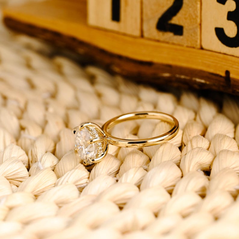 Marquise Cut Cluster Styled Lab Grown Diamond Engagement Ring