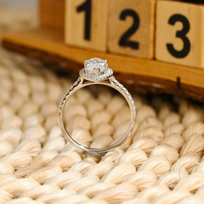 Marquise Cut Cluster Styled Lab Grown Diamond Engagement Ring