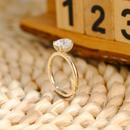 Marquise Cut Cluster Styled Lab Grown Diamond Engagement Ring