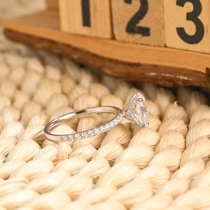 Marquise Cut Cluster Styled Lab Grown Diamond Engagement Ring