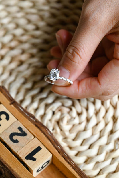 Marquise Cut Cluster Styled Lab Grown Diamond Engagement Ring