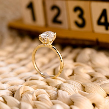 Marquise Cut Cluster Styled Lab Grown Diamond Engagement Ring