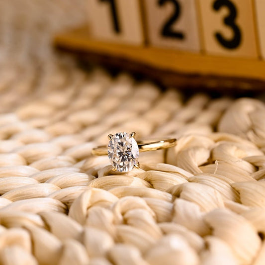 Marquise Cut Cluster Styled Lab Grown Diamond Engagement Ring