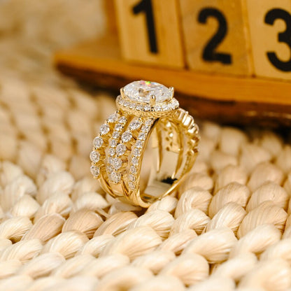 Marquise Cut Cluster Styled Lab Grown Diamond Engagement Ring