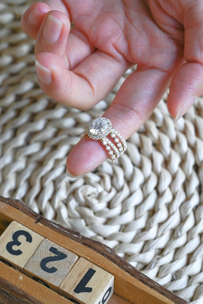 Marquise Cut Cluster Styled Lab Grown Diamond Engagement Ring