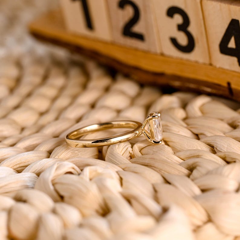 Marquise Cut Cluster Styled Lab Grown Diamond Engagement Ring