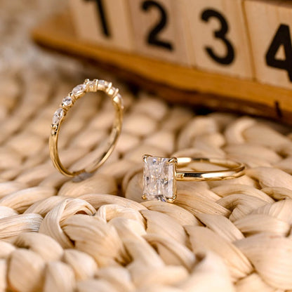 Marquise Cut Cluster Styled Lab Grown Diamond Bridal Ring Set