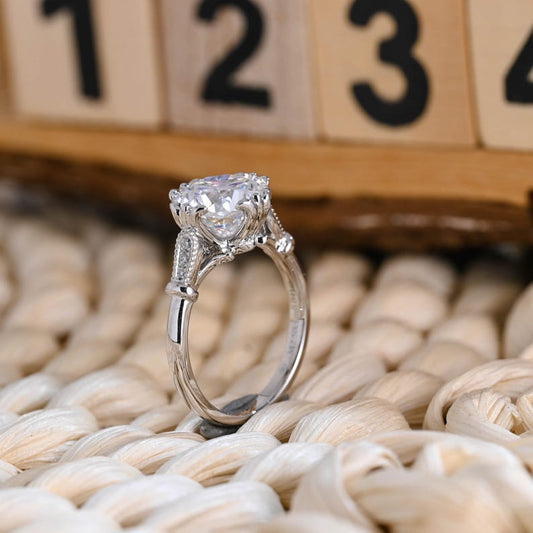 Marquise Cut Cluster Styled Lab Grown Diamond Engagement Ring