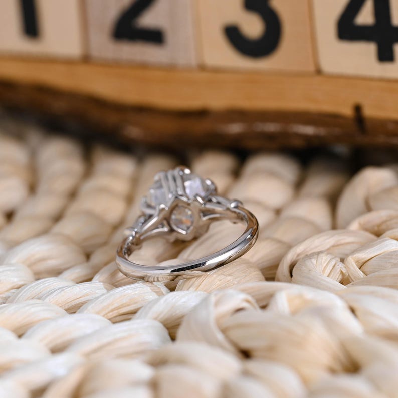 Marquise Cut Cluster Styled Lab Grown Diamond Engagement Ring
