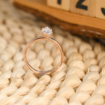 Marquise Cut Cluster Styled Lab Grown Diamond Engagement Ring