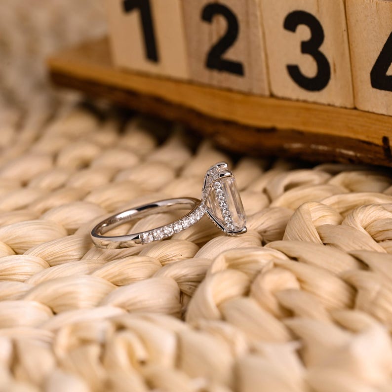 Marquise Cut Cluster Styled Lab Grown Diamond Engagement Ring