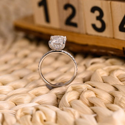 Marquise Cut Cluster Styled Lab Grown Diamond Engagement Ring