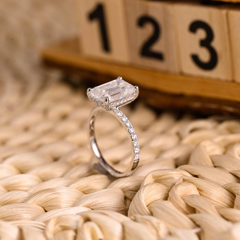 Marquise Cut Cluster Styled Lab Grown Diamond Engagement Ring