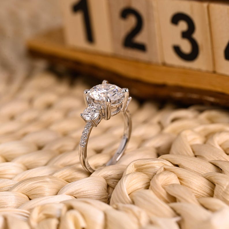 Marquise Cut Cluster Styled Lab Grown Diamond Engagement Ring