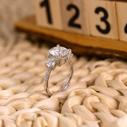 Marquise Cut Cluster Styled Lab Grown Diamond Engagement Ring