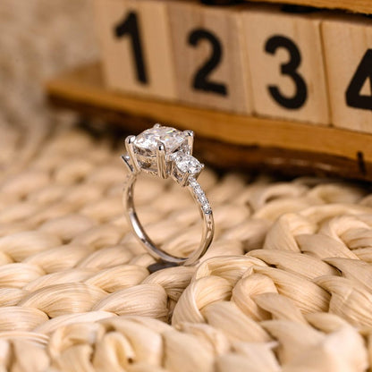 Marquise Cut Cluster Styled Lab Grown Diamond Engagement Ring