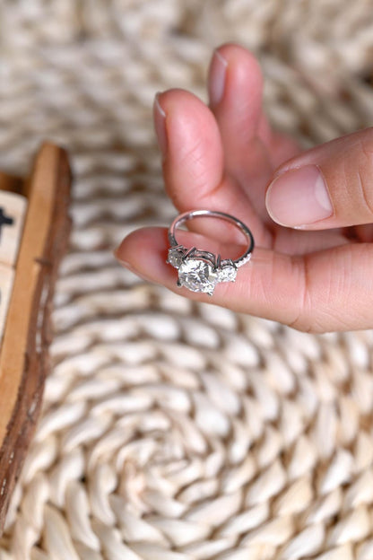 Marquise Cut Cluster Styled Lab Grown Diamond Engagement Ring