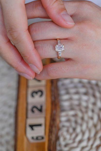 Marquise Cut Cluster Styled Lab Grown Diamond Engagement Ring