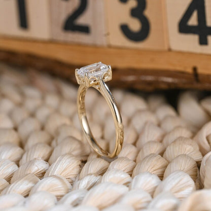 Marquise Cut Cluster Styled Lab Grown Diamond Engagement Ring