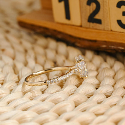 Marquise Cut Cluster Styled Lab Grown Diamond Engagement Ring