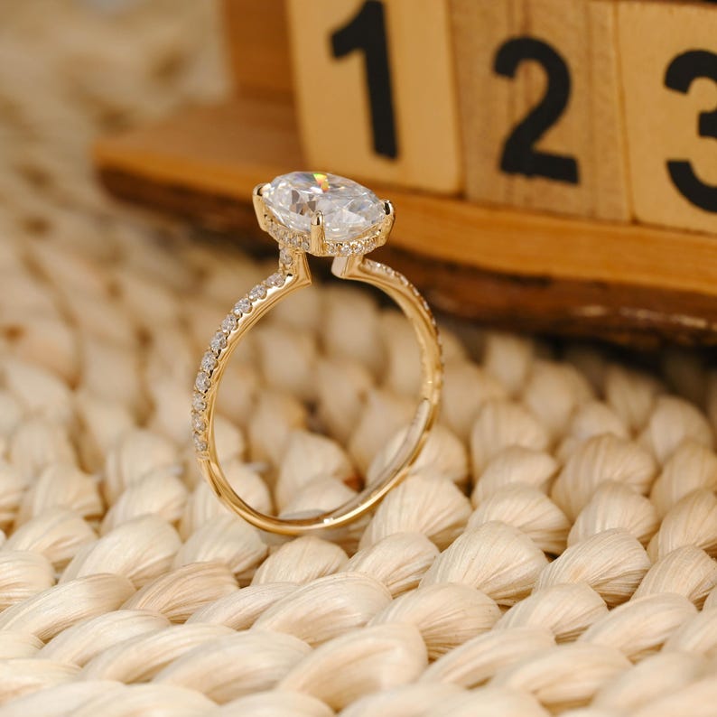 Marquise Cut Cluster Styled Lab Grown Diamond Engagement Ring