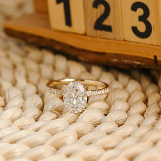 Marquise Cut Cluster Styled Lab Grown Diamond Engagement Ring