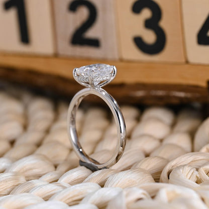Marquise Cut Cluster Styled Lab Grown Diamond Engagement Ring