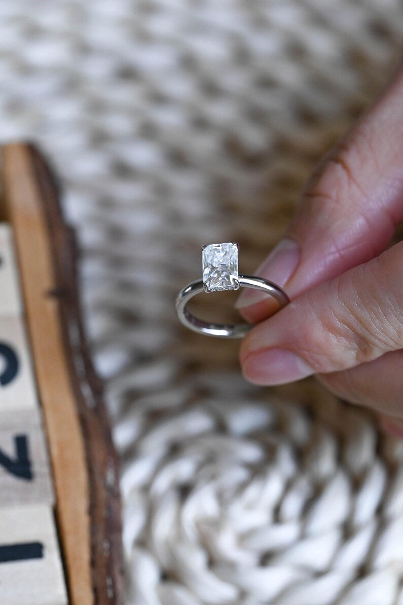 Marquise Cut Cluster Styled Lab Grown Diamond Engagement Ring