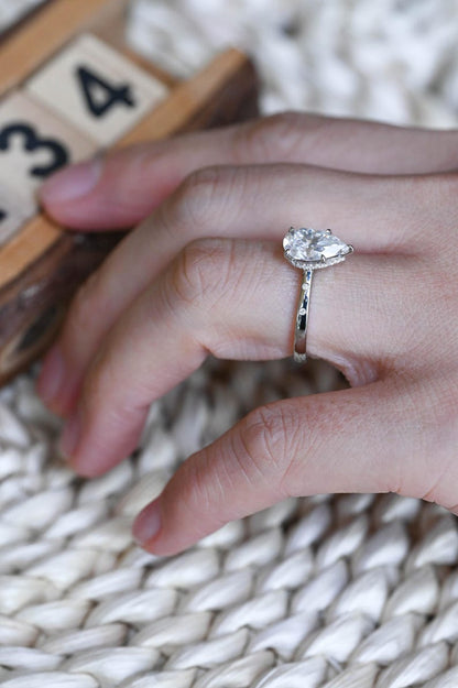 Marquise Cut Cluster Styled Lab Grown Diamond Engagement Ring