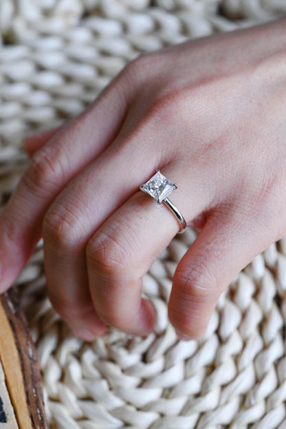 Marquise Cut Cluster Styled Lab Grown Diamond Engagement Ring