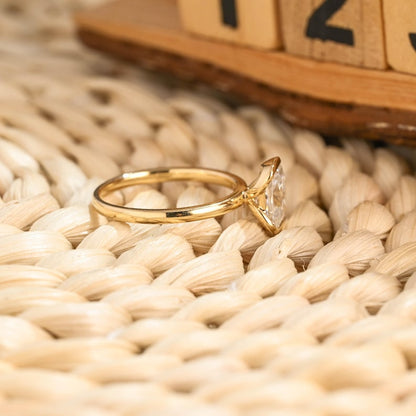 Marquise Cut Cluster Styled Lab Grown Diamond Engagement Ring