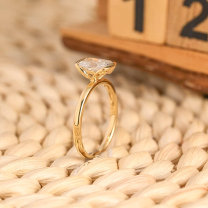 Marquise Cut Cluster Styled Lab Grown Diamond Engagement Ring