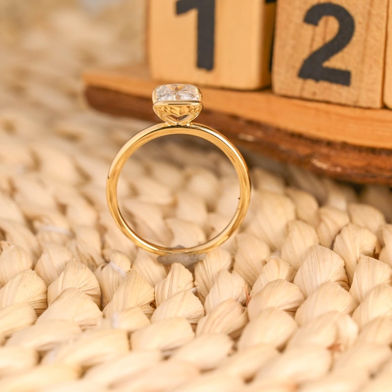 Marquise Cut Cluster Styled Lab Grown Diamond Engagement Ring