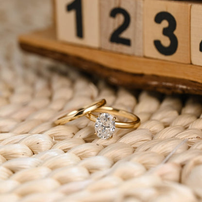 Marquise Cut Cluster Styled Lab Grown Diamond Bridal Ring Set