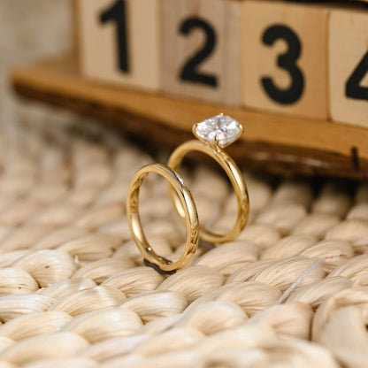 Marquise Cut Cluster Styled Lab Grown Diamond Bridal Ring Set