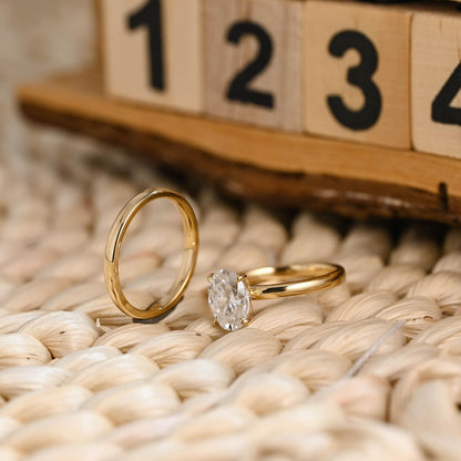 Marquise Cut Cluster Styled Lab Grown Diamond Bridal Ring Set