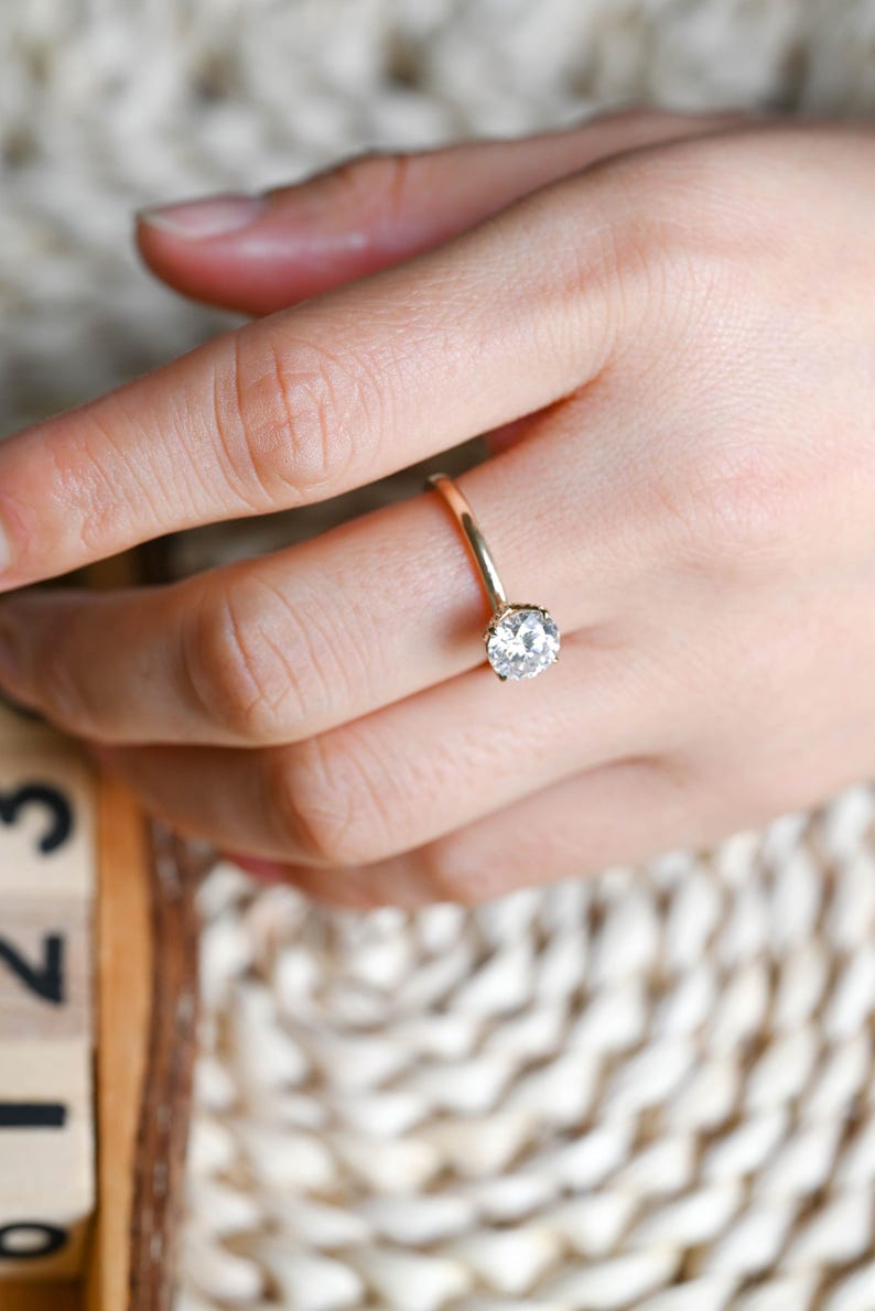 Marquise Cut Cluster Styled Lab Grown Diamond Engagement Ring