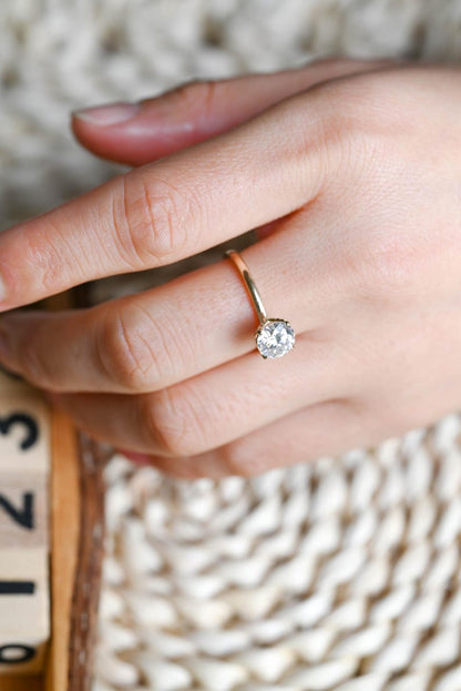 Marquise Cut Cluster Styled Lab Grown Diamond Engagement Ring