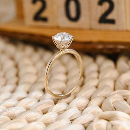 Marquise Cut Cluster Styled Lab Grown Diamond Engagement Ring