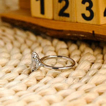 Marquise Cut Cluster Styled Lab Grown Diamond Engagement Ring