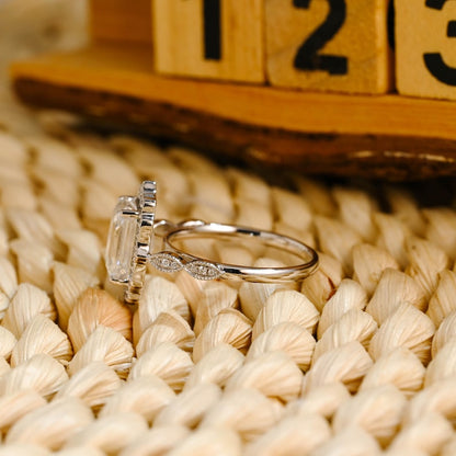 Marquise Cut Cluster Styled Lab Grown Diamond Engagement Ring