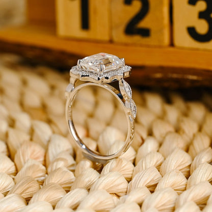 Marquise Cut Cluster Styled Lab Grown Diamond Engagement Ring