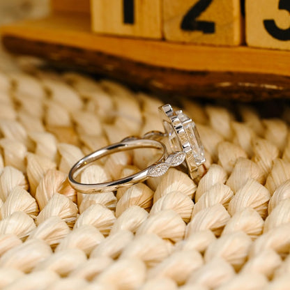 Marquise Cut Cluster Styled Lab Grown Diamond Engagement Ring