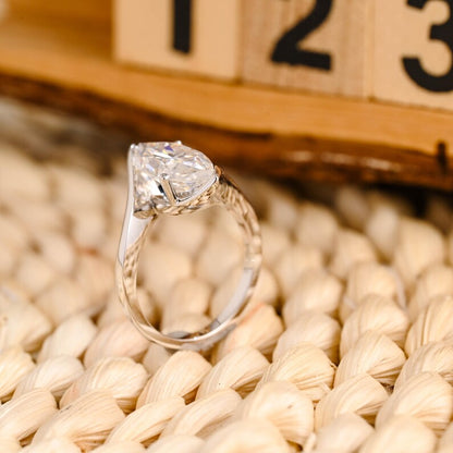 Marquise Cut Cluster Styled Lab Grown Diamond Engagement Ring