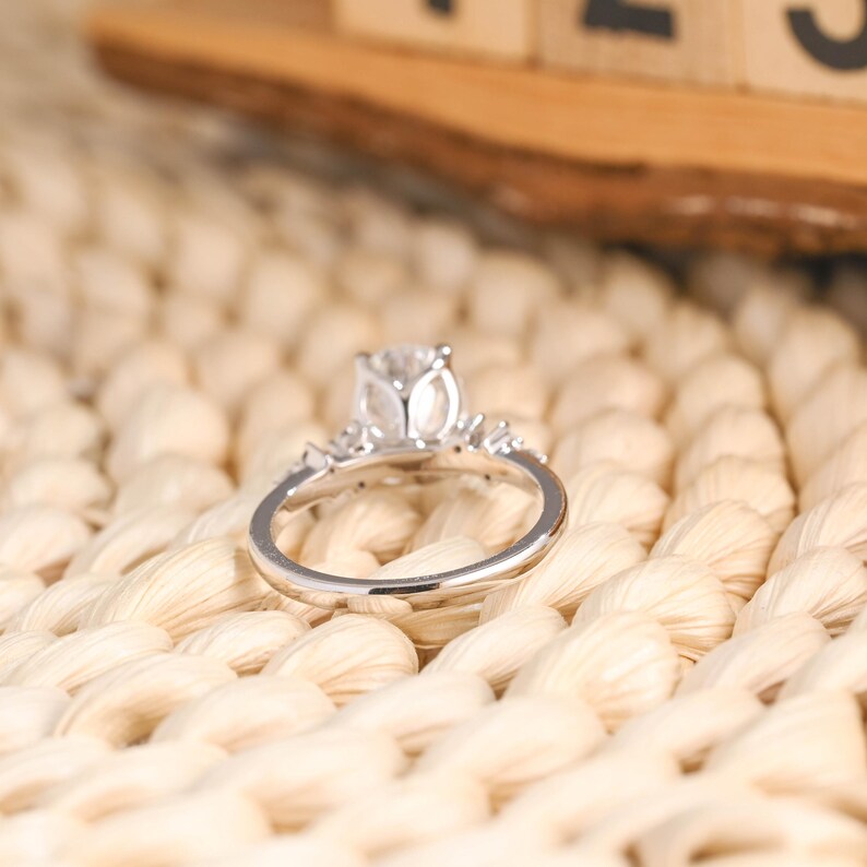 Marquise Cut Cluster Styled Lab Grown Diamond Engagement Ring